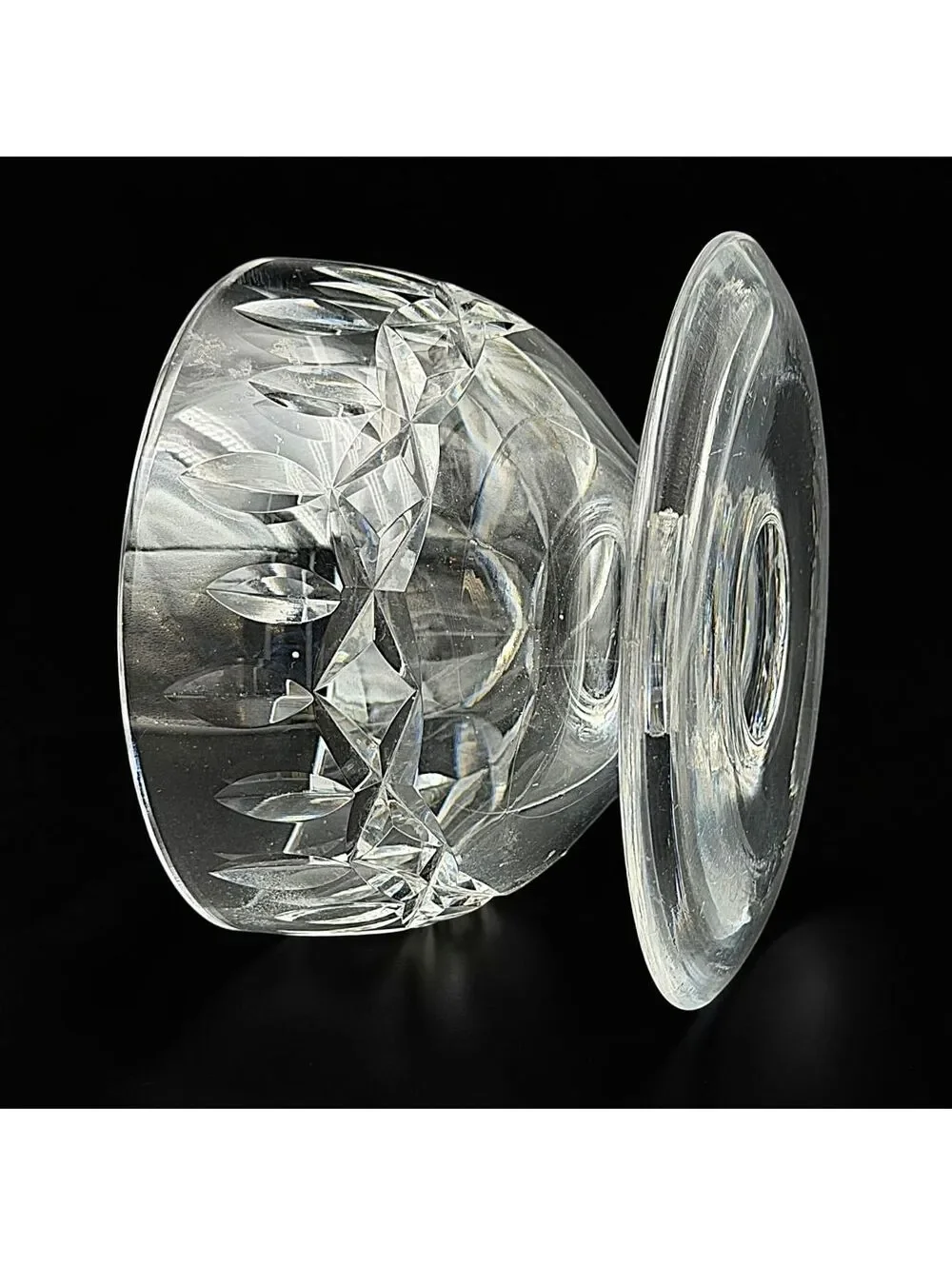 Vintage Waterford Crystal Footed Dessert Bowl Signed Ireland Sherbet Dish 4